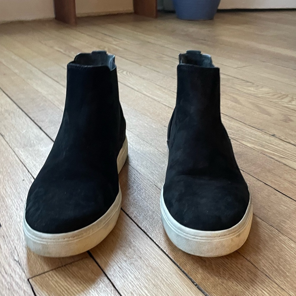Vince Black Suede Leather Booties Size 7